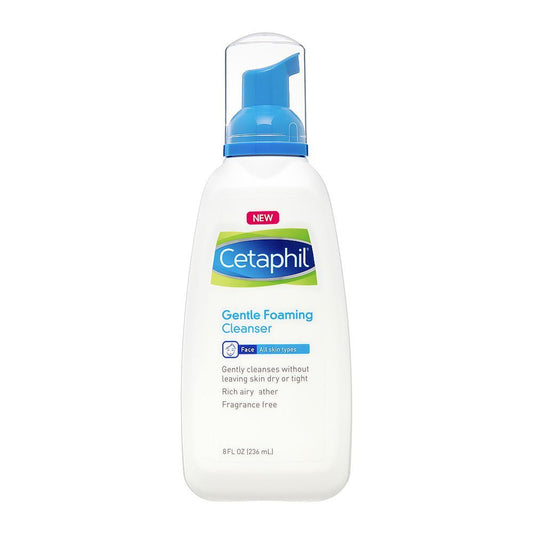 Cetaphil Gentle Foaming Cleanser, All Skin Types Fragrance Free 236 Ml