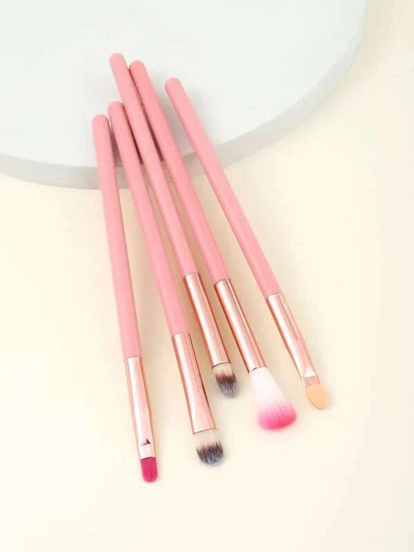 Sheglam 5Pcs Eye Makeup Brushes Set (Dark Pink)