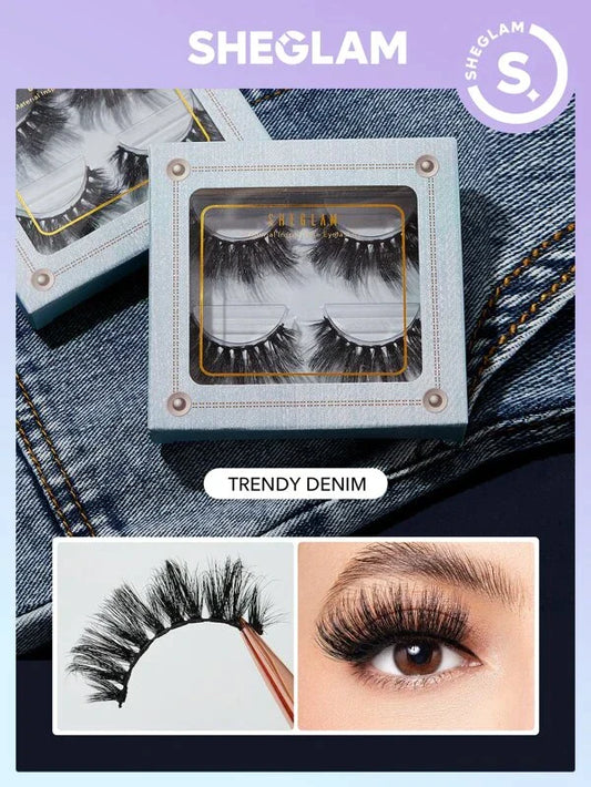 Sheglam False Eyelashes Maaterial Inspo,Trendy Denim