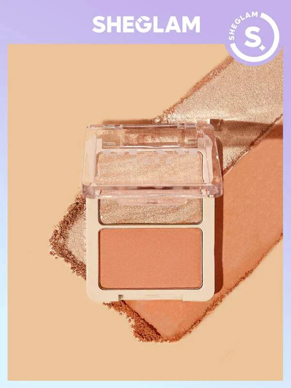 Shein - Sheglam Glam 101 Dual-Tone Highlighter And Blusher Mix Vienna