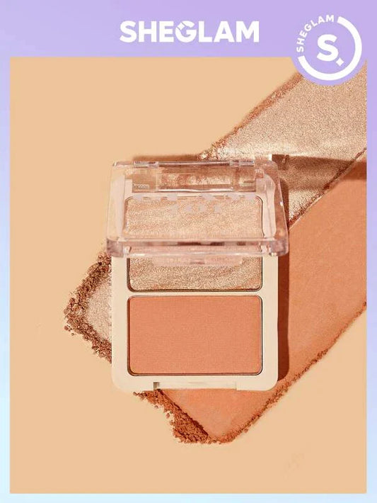 Shein - Sheglam Glam 101 Dual-Tone Highlighter And Blusher Mix Vienna