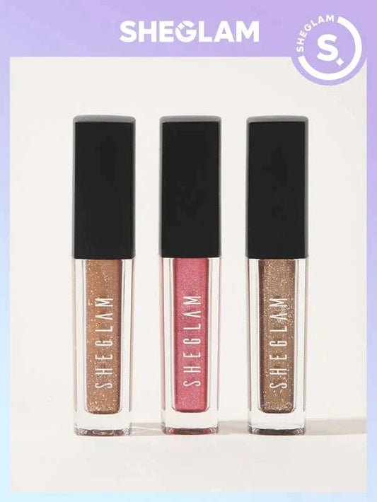 Shein - Sheglamtrio Of Shimmering Liquid Eyeshadow A Midsummer ,In The Name Of Love