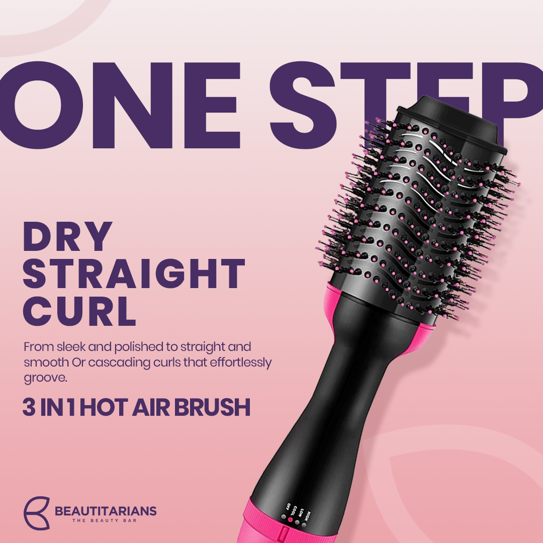 One Step Hot Air Brush 3 in 1 (Dryer + Styler)