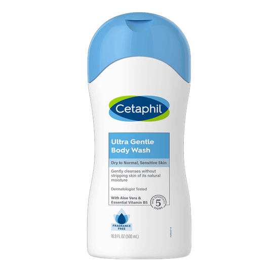 Cetaphil Ultra Gentle Body Wash With Aloe Vera Essential Vitamin B5 500 Ml