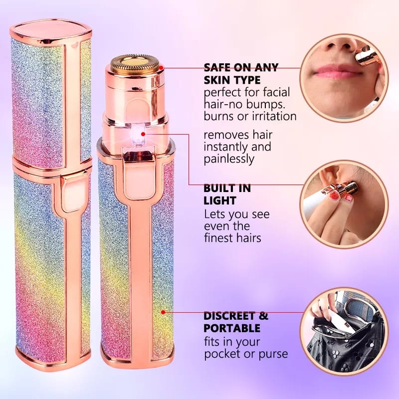 Loveliness -  2 In 1 Rechargeable Electric Eyebrow Trimmer +Body Facial Hair Removal