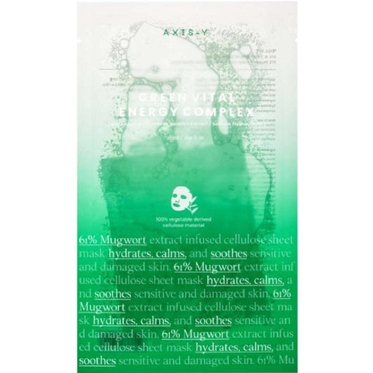 Axis-Y 61% Mugwort Green Vital Energy Complex Sheet Mask