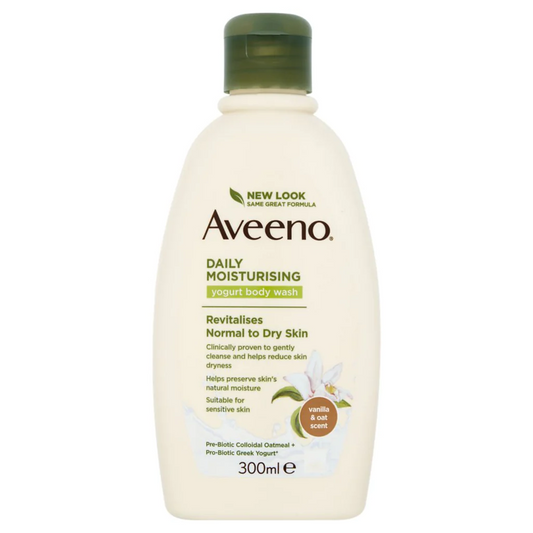 Aveeno Body Wash Yogurt Daily Moisturising Vanilla & Oat Scent 300Ml